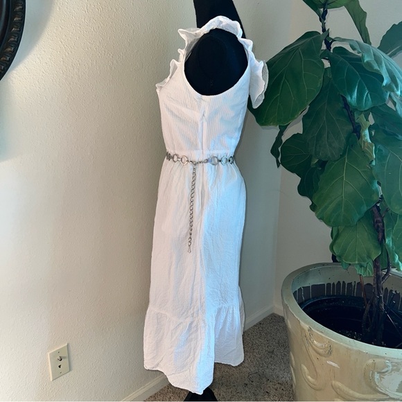 Vineyard Vines for Target Women’s White Seersucker Sleeveless Ruffle Sundress S - Picture 11 of 16
